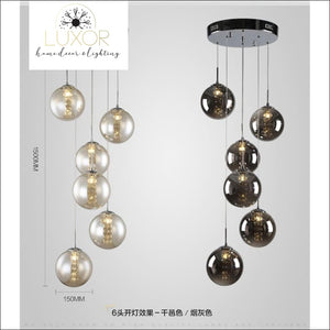pendant lighting Raven Glass Pendant - Luxor Home Decor & Lighting