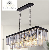 Rectangular Rose Crystal Chandelier - Chandelier