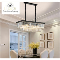 Rectangular Rose Crystal Chandelier - Chandelier