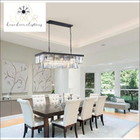 Rectangular Rose Crystal Chandelier - Chandelier