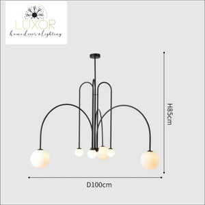 Red Art Decor Angler Lamp - chandeliers
