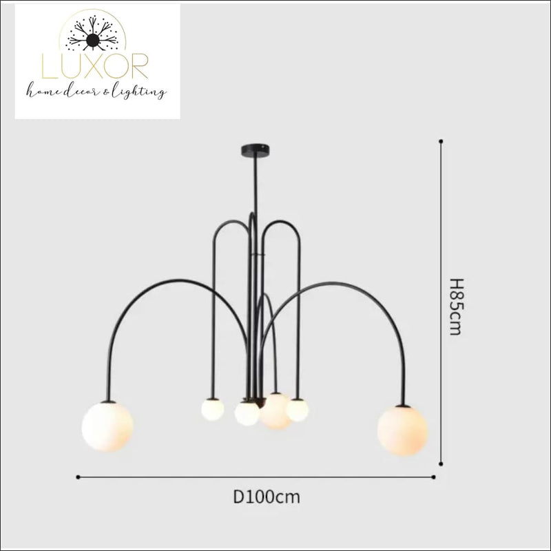 Red Art Decor Angler Lamp - chandeliers