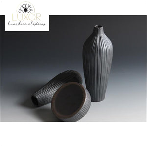 vases Retro Fashion Classic Black Ceramic Vase - Luxor Home Decor & Lighting