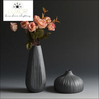 vases Retro Fashion Classic Black Ceramic Vase - Luxor Home Decor & Lighting