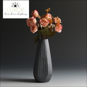vases Retro Fashion Classic Black Ceramic Vase - Luxor Home Decor & Lighting