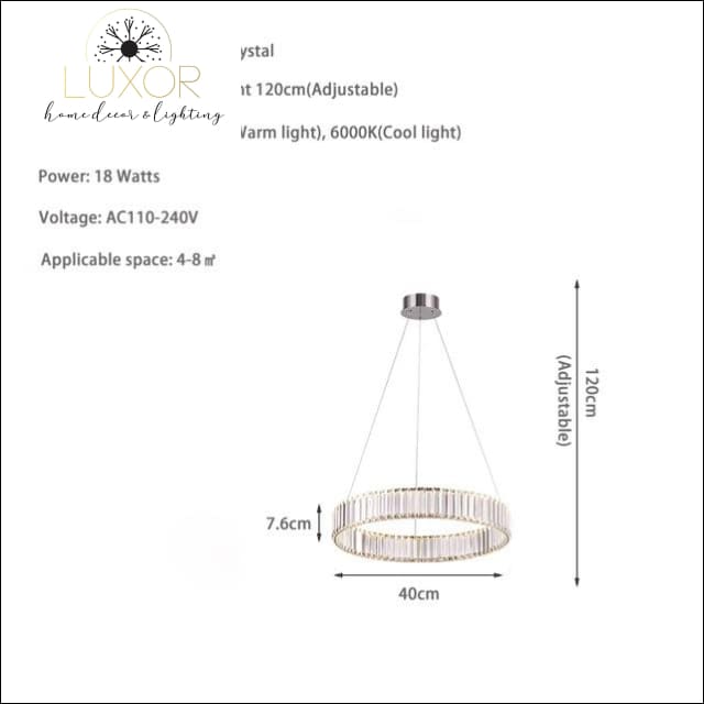 pendant lighting Roland Crystal Pendant - Luxor Home Decor & Lighting