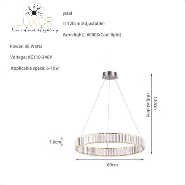 pendant lighting Roland Crystal Pendant - Luxor Home Decor & Lighting
