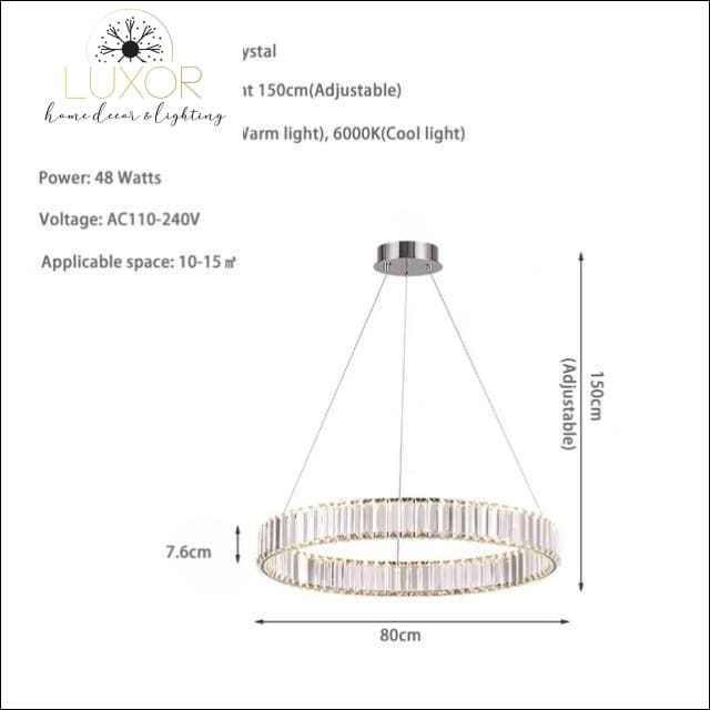 pendant lighting Roland Crystal Pendant - Luxor Home Decor & Lighting