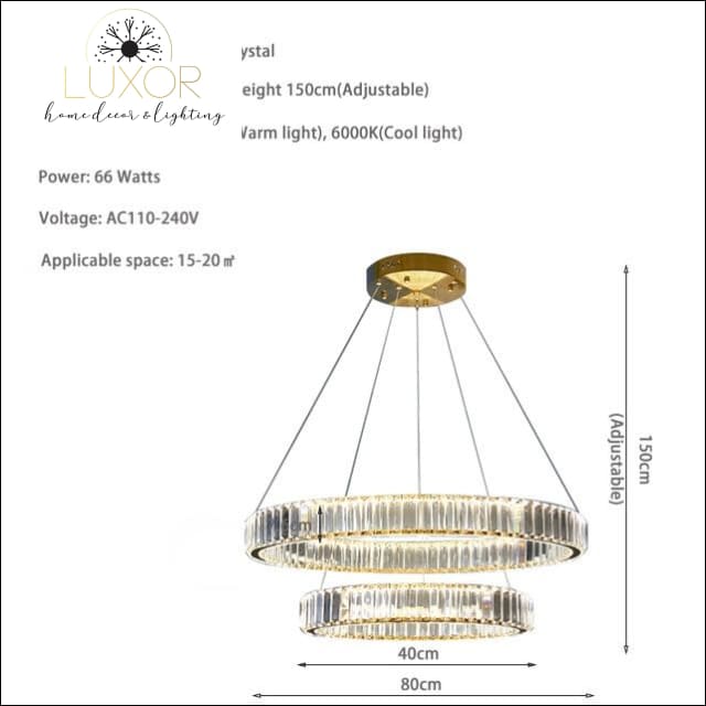 pendant lighting Roland Crystal Pendant - Luxor Home Decor & Lighting
