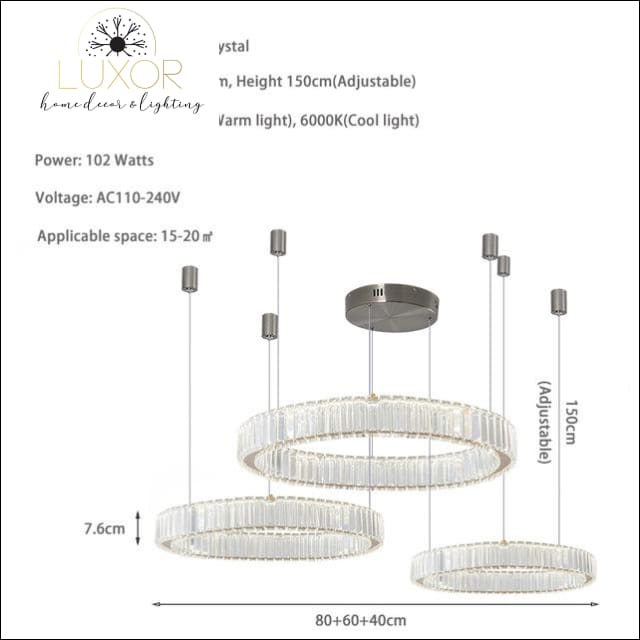 pendant lighting Roland Crystal Pendant - Luxor Home Decor & Lighting