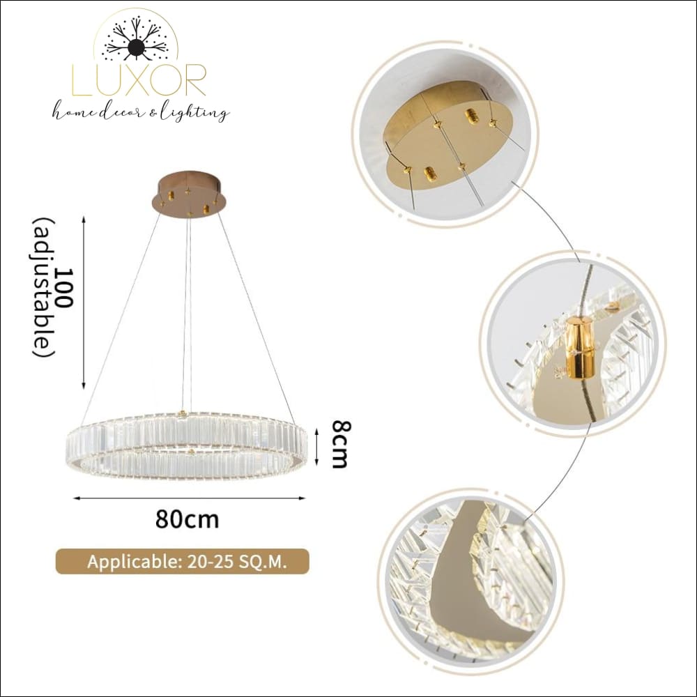 pendant lighting Roland Crystal Pendant - Luxor Home Decor & Lighting