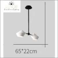 Roma Modern Suspension Pendant Light - 2 heads / White / Black - pendant lighting