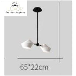 Roma Modern Suspension Pendant Light - 2 heads / White / Black - pendant lighting