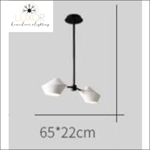 Roma Modern Suspension Pendant Light - 2 heads / White / Black - pendant lighting