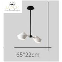 Roma Modern Suspension Pendant Light - 2 heads / White / Black - pendant lighting