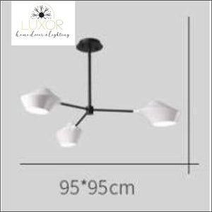 Roma Modern Suspension Pendant Light - 3 heads big / White / Black - pendant lighting