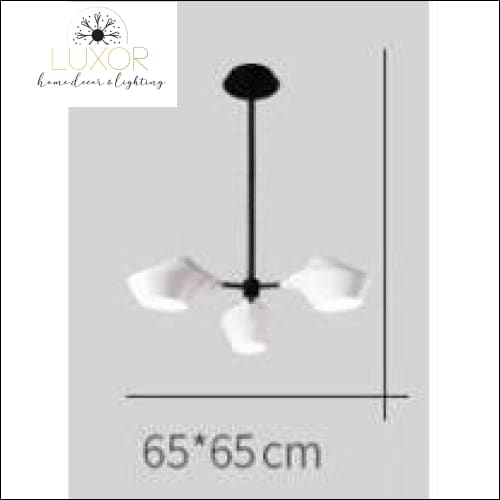 Roma Modern Suspension Pendant Light - 3 heads small / White / Black - pendant lighting