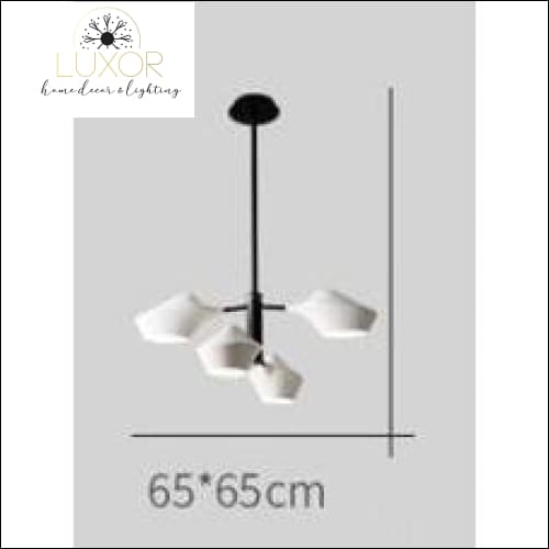 Roma Modern Suspension Pendant Light - 4 heads small / White / Black - pendant lighting