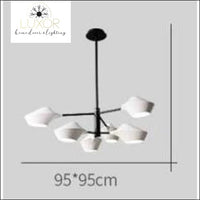 Roma Modern Suspension Pendant Light - 6 heads big / White / Black - pendant lighting
