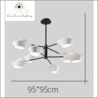 Roma Modern Suspension Pendant Light - 8 heads middle / White / Black - pendant lighting