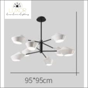 Roma Modern Suspension Pendant Light - 8 heads middle / White / Black - pendant lighting