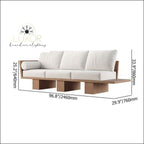 Romani 97 Walnut Linen Sofa - furniture