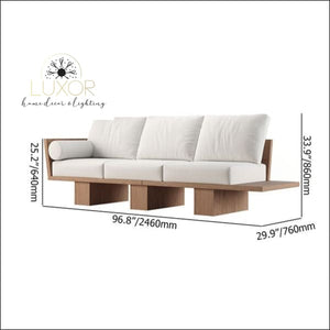 Romani 97 Walnut Linen Sofa - furniture
