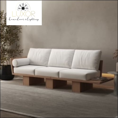 Romani 97 Walnut Linen Sofa - furniture