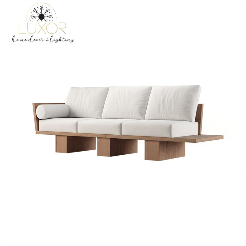 Romani 97 Walnut Linen Sofa - furniture