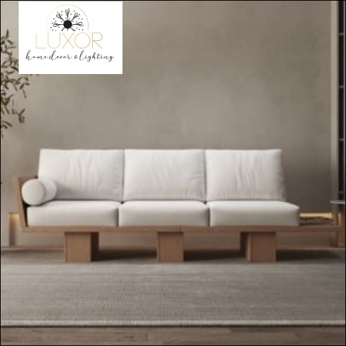 Romani 97 Walnut Linen Sofa - furniture