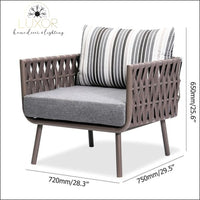 Rope Lux Modern Patio Set - Outdoor Seating