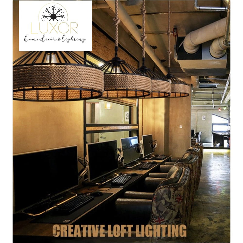 Chandeliers Rope Wicker Chandelier - Luxor Home Decor & Lighting