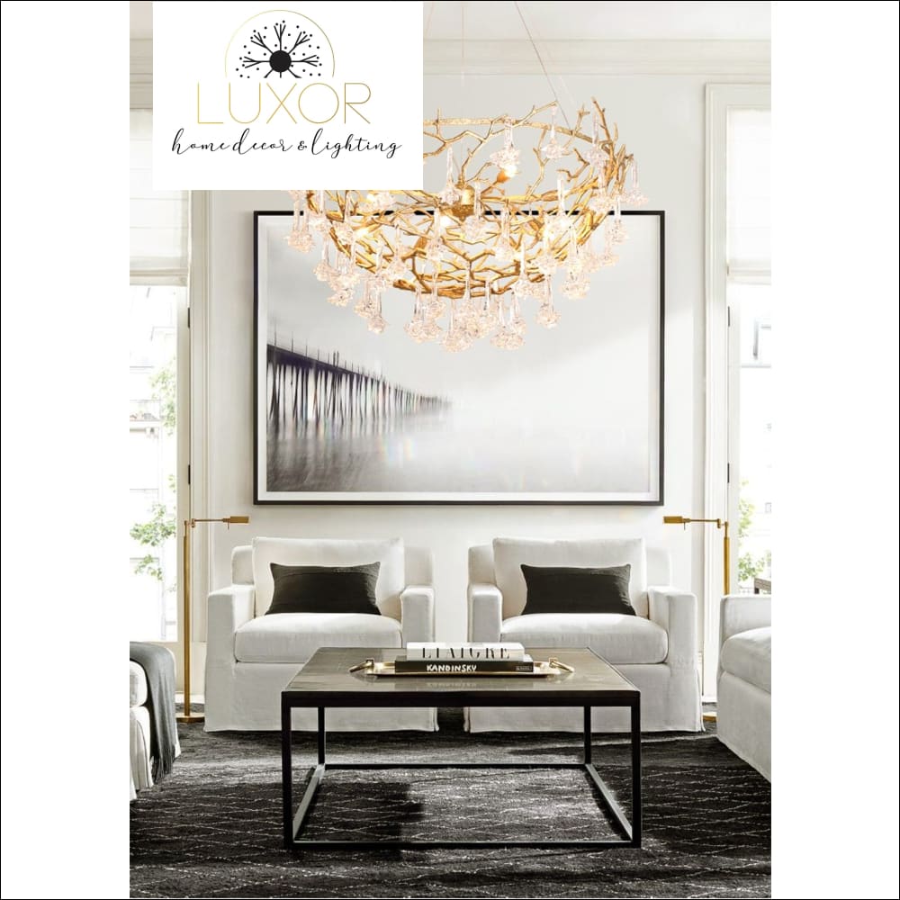 chandeliers Rose Crystal Drop Chandelier - Luxor Home Decor & Lighting