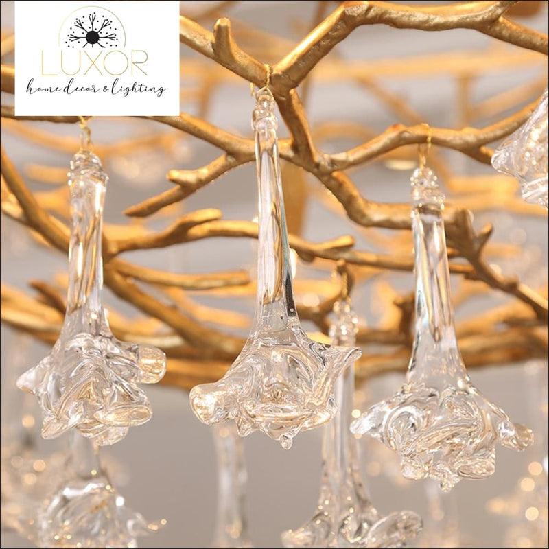 wall lighting Rose Crystal Drop Wall Sconce - Luxor Home Decor & Lighting