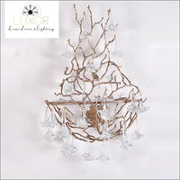 wall lighting Rose Crystal Drop Wall Sconce - Luxor Home Decor & Lighting