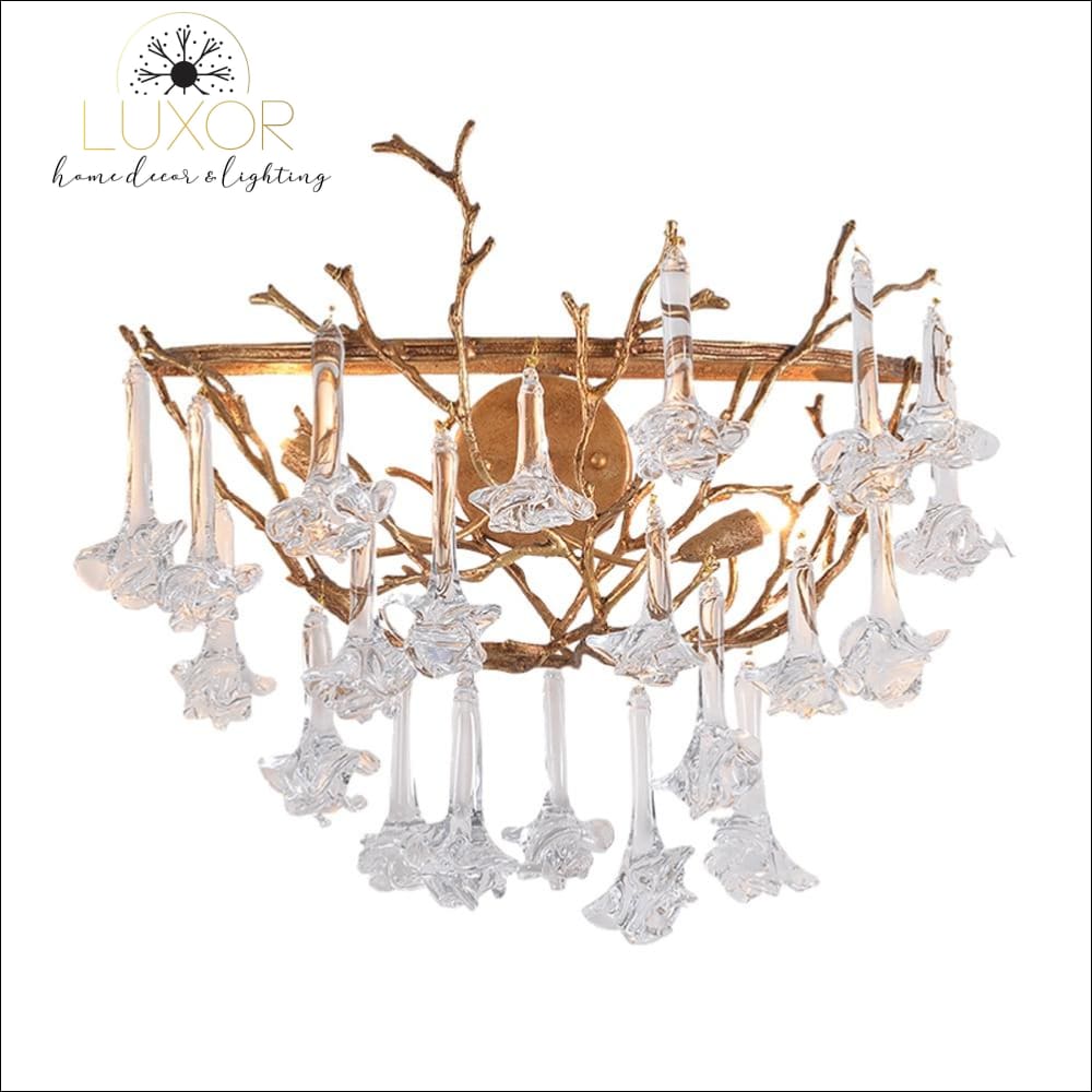wall lighting Rose Crystal Drop Wall Sconce - Luxor Home Decor & Lighting
