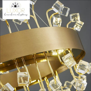 chandeliers Royalton Rectangle Modern Color Crystal Chandelier - Luxor Home Decor & Lighting