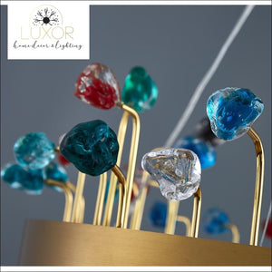 chandelier Royalton Round Color Crystal Chandelier - Luxor Home Decor & Lighting