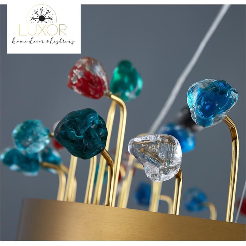 chandelier Royalton Round Color Crystal Chandelier - Luxor Home Decor & Lighting