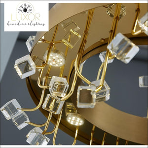 chandelier Royalton Round Color Crystal Chandelier - Luxor Home Decor & Lighting