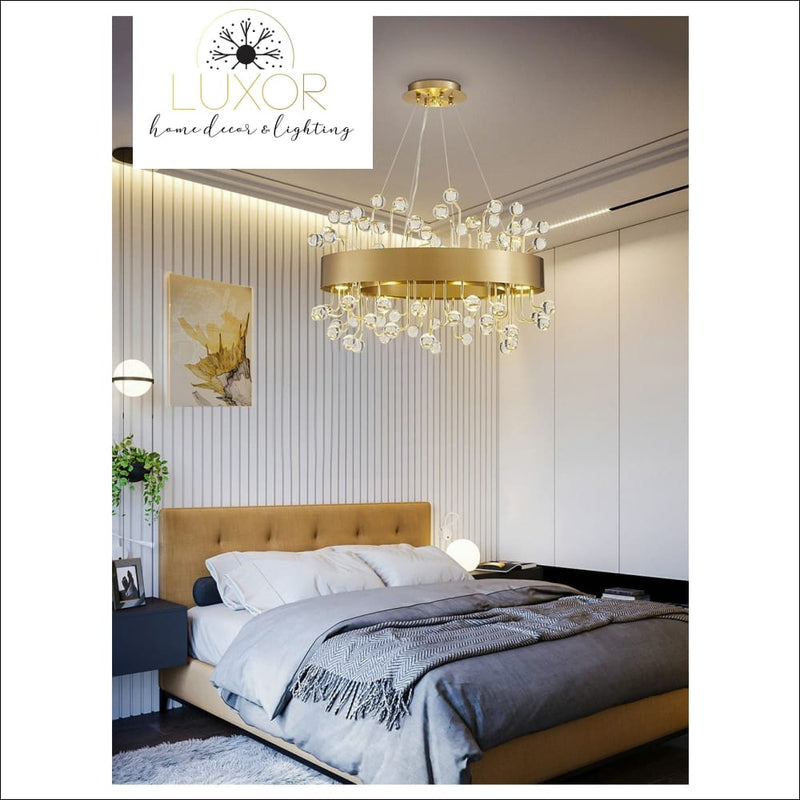 chandelier Royalton Round Color Crystal Chandelier - Luxor Home Decor & Lighting
