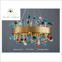 chandelier Royalton Round Color Crystal Chandelier - Luxor Home Decor & Lighting