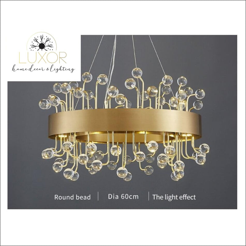 chandelier Royalton Round Color Crystal Chandelier - Luxor Home Decor & Lighting