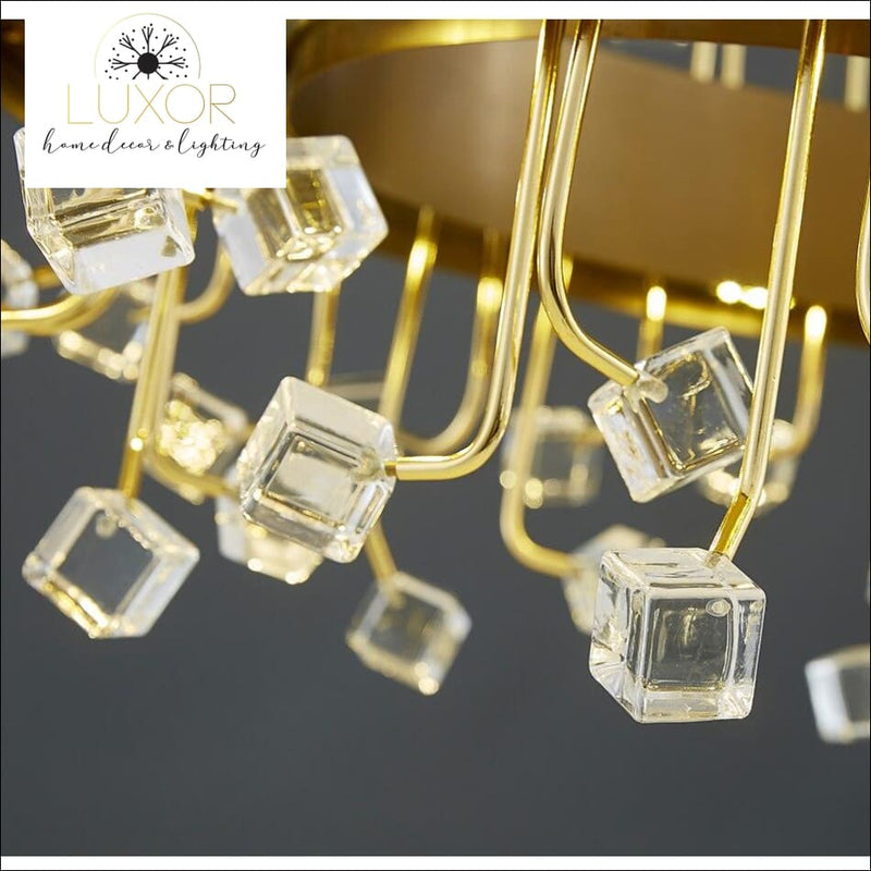chandelier Royalton Round Color Crystal Chandelier - Luxor Home Decor & Lighting