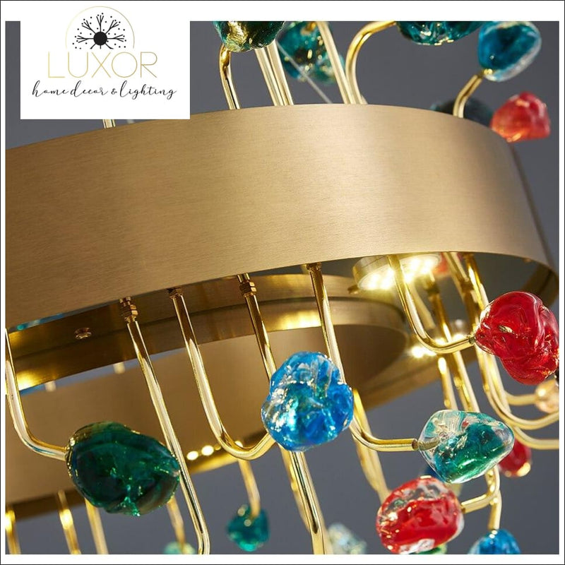 chandelier Royalton Round Color Crystal Chandelier - Luxor Home Decor & Lighting