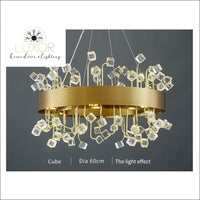 chandelier Royalton Round Color Crystal Chandelier - Luxor Home Decor & Lighting