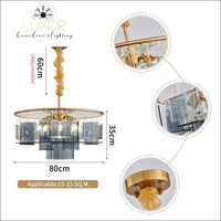 chandeliers Rozu Luxury Crystal Chandelier - Luxor Home Decor & Lighting