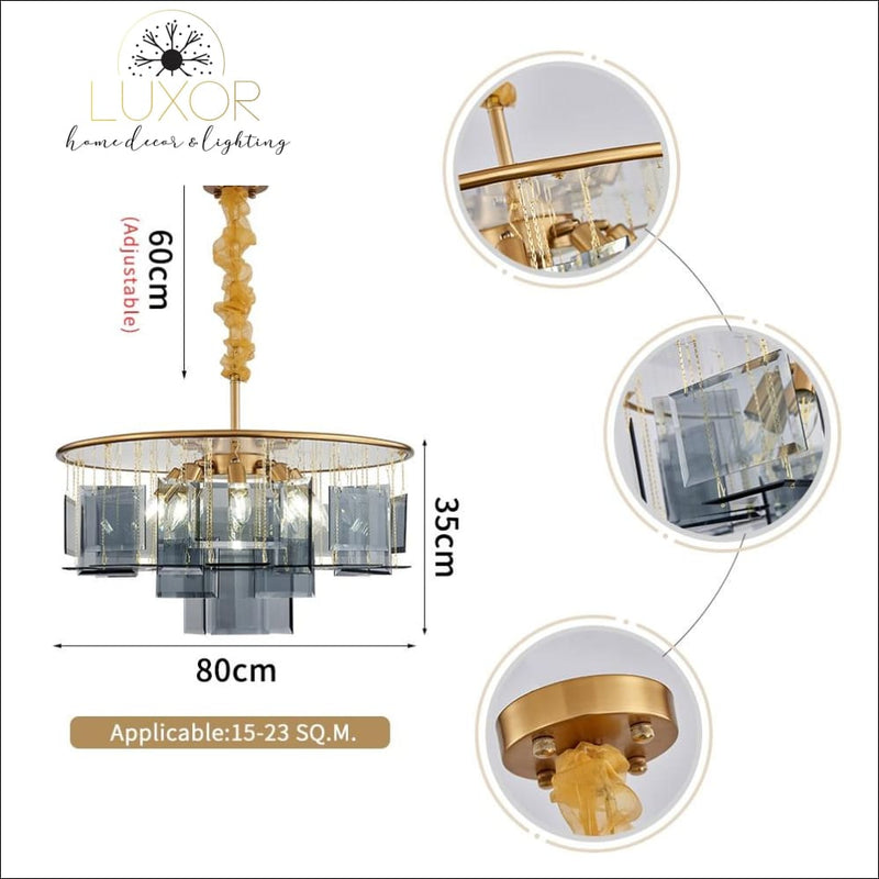 chandeliers Rozu Luxury Crystal Chandelier - Luxor Home Decor & Lighting