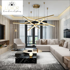chandeliers Rubik Post Modern Suspension Chandelier - Luxor Home Decor & Lighting