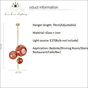 pendant lighting Ruby Suspension Lamp - Luxor Home Decor & Lighting